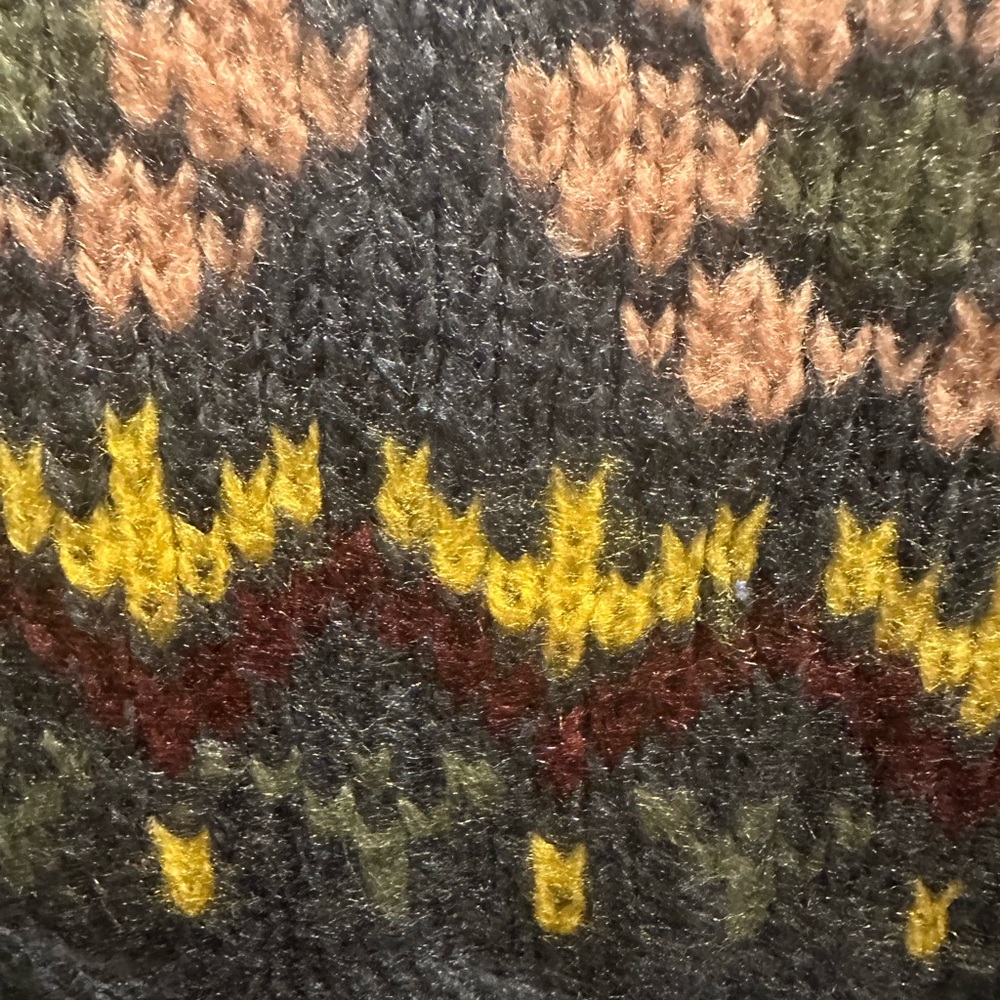 Easel V-Neck Sweater/Vest in Gray, Yellow, and Pink - Picture 6 of 10